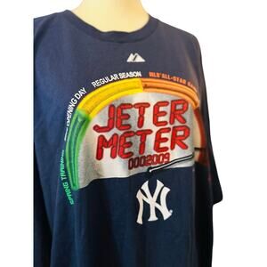 Majestic New York Yankees Derek Jeter 2009 Vintage "Jeter Meter" Tee, Size 2XL